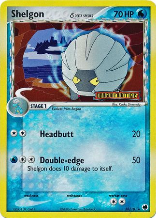 Shelgon (38/101) (Delta Species) (Stamped) [EX: Dragon Frontiers] | Exor Games Bridgewater