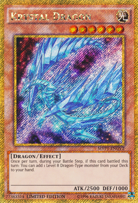 Krystal Dragon [MVP1-ENGV2] Gold Secret Rare | Exor Games Bridgewater