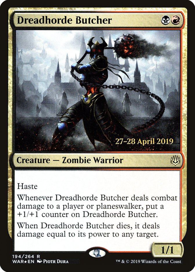 Dreadhorde Butcher  [War of the Spark Prerelease Promos] | Exor Games Bridgewater