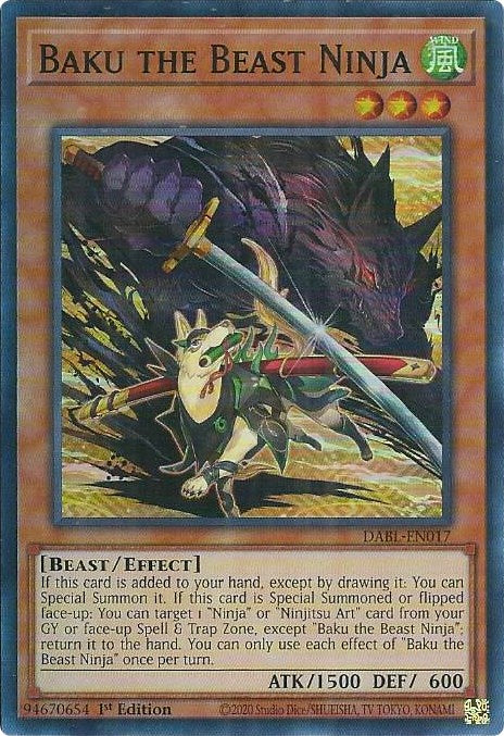 Baku the Beast Ninja [DABL-EN017] Super Rare | Exor Games Bridgewater