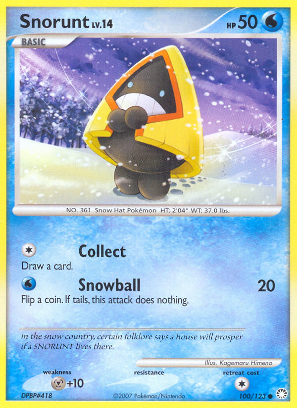 Snorunt (100/123) [Diamond & Pearl: Mysterious Treasures] | Exor Games Bridgewater