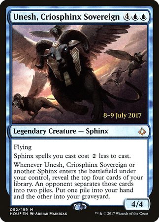 Unesh, Criosphinx Sovereign [Hour of Devastation Promos] | Exor Games Bridgewater