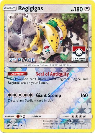 Regigigas (84/111) (League Promo 2nd Place) [Sun & Moon: Crimson Invasion] | Exor Games Bridgewater