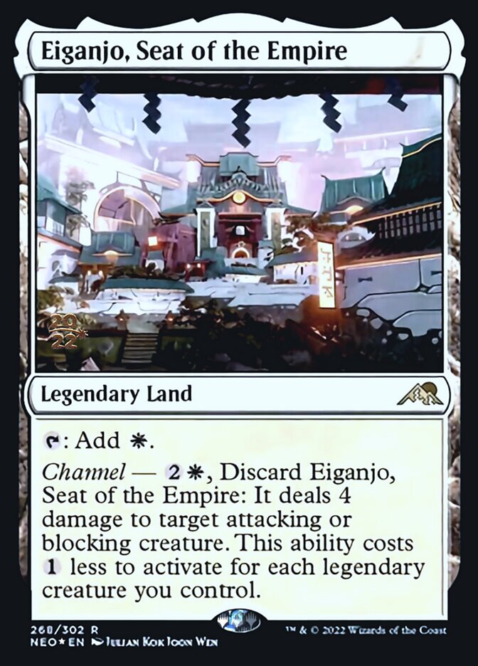 Eiganjo, Seat of the Empire [Kamigawa: Neon Dynasty Prerelease Promos] | Exor Games Bridgewater