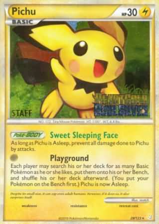 Pichu (28/123) (Staff Prerelease Promo) [Nintendo: Black Star Promos] | Exor Games Bridgewater