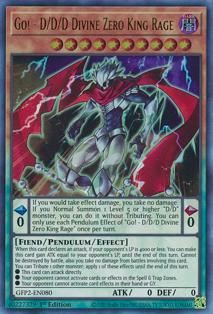 Go! - D/D/D Divine Zero King Rage [GFP2-EN080] Ultra Rare | Exor Games Bridgewater