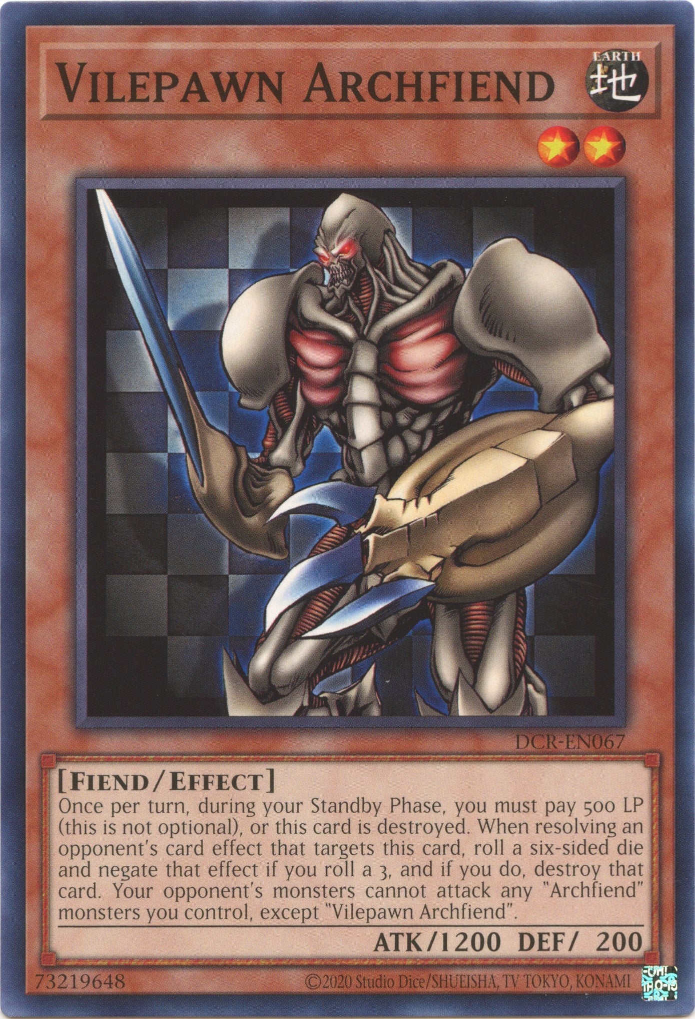 Vilepawn Archfiend (25th Anniversary) [DCR-EN067] Common | Exor Games Bridgewater