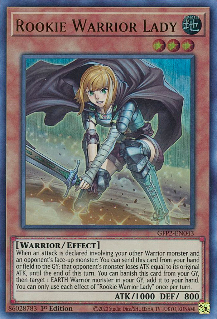 Rookie Warrior Lady [GFP2-EN043] Ultra Rare | Exor Games Bridgewater