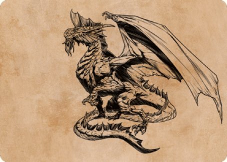 Ancient Silver Dragon Art Card (47) [Commander Legends: Battle for Baldur's Gate Art Series] | Exor Games Bridgewater
