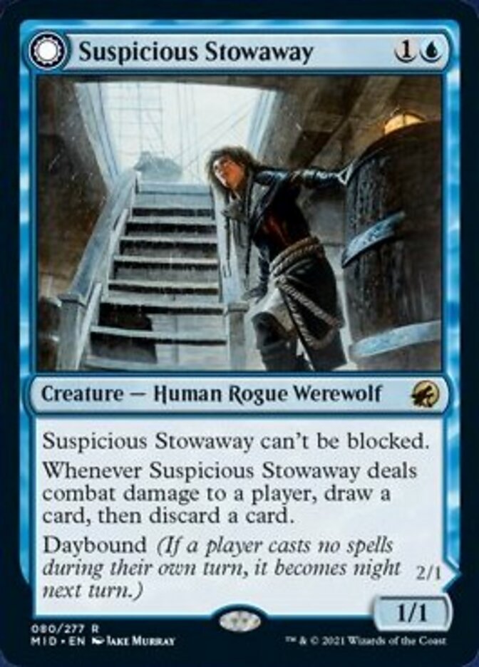 Suspicious Stowaway // Seafaring Werewolf [Innistrad: Midnight Hunt] | Exor Games Bridgewater