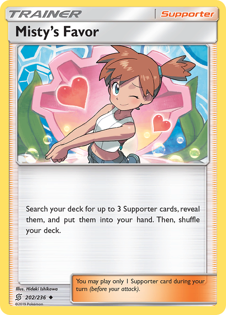 Misty's Favor (202/236) [Sun & Moon: Unified Minds] | Exor Games Bridgewater