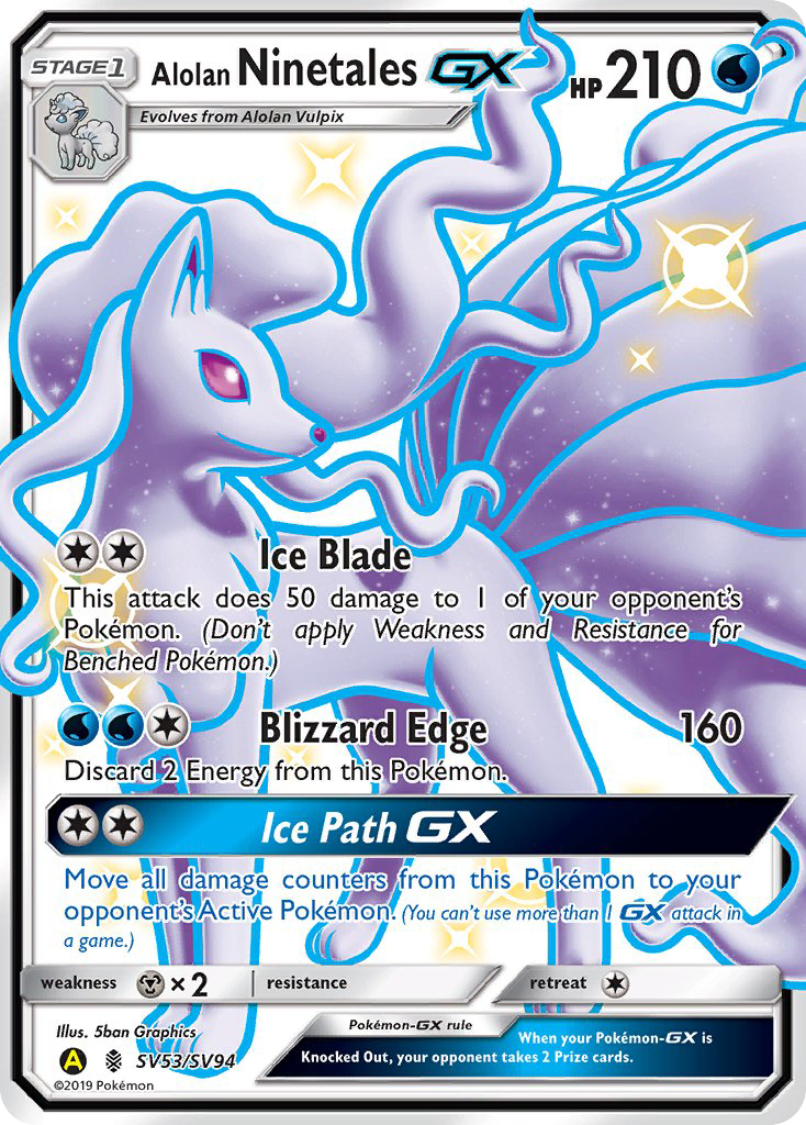 Alolan Ninetales GX (SV53/SV94) [Sun & Moon: Hidden Fates - Shiny Vault] | Exor Games Bridgewater