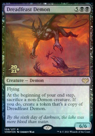 Dreadfeast Demon [Innistrad: Crimson Vow Prerelease Promos] | Exor Games Bridgewater