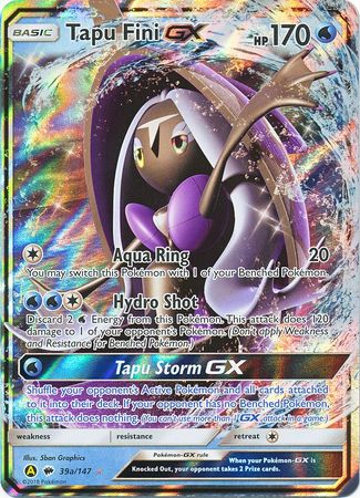 Tapu Fini GX (39/147) (Alternate card) (Jumbo Card) [Sun & Moon: Burning Shadows] | Exor Games Bridgewater