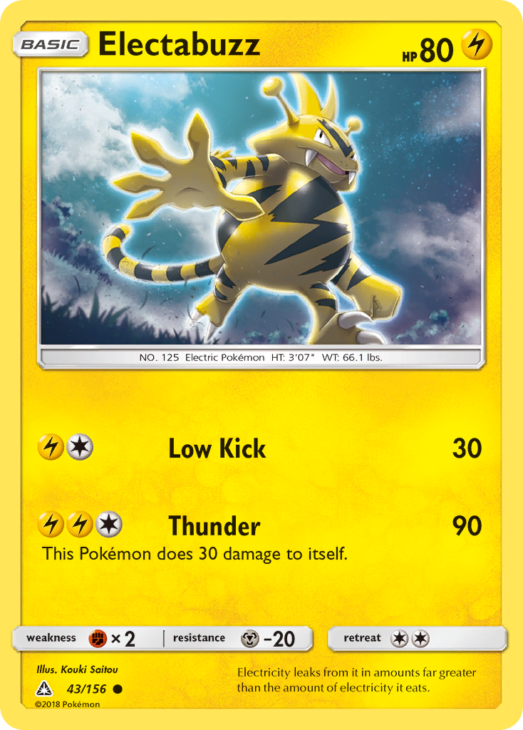 Electabuzz (43/156) [Sun & Moon: Ultra Prism] | Exor Games Bridgewater