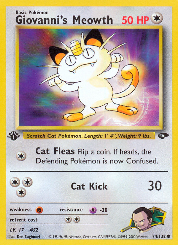 Giovanni's Meowth (74/132) [Gym Challenge 1st Edition] | Exor Games Bridgewater