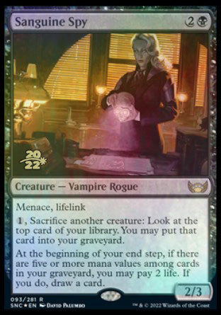 Sanguine Spy [Streets of New Capenna Prerelease Promos] | Exor Games Bridgewater