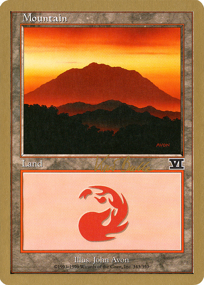 Mountain (kb343) (Kai Budde) [World Championship Decks 1999] | Exor Games Bridgewater