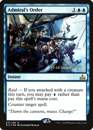 Admiral's Order [Rivals of Ixalan Promos] | Exor Games Bridgewater