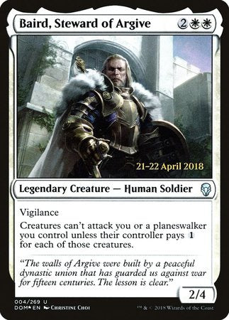 Baird, Steward of Argive [Dominaria Promos] | Exor Games Bridgewater