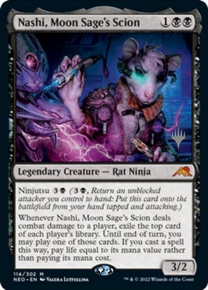 Nashi, Moon Sage's Scion (Promo Pack) [Kamigawa: Neon Dynasty Promos] | Exor Games Bridgewater