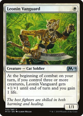 Leonin Vanguard [Core Set 2019] | Exor Games Bridgewater