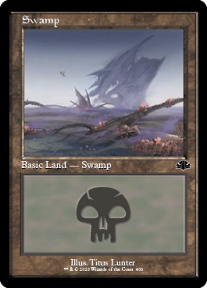 Swamp (406) (Retro) [Dominaria Remastered] | Exor Games Bridgewater