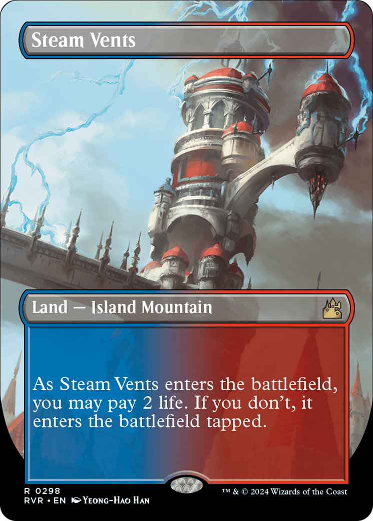 Steam Vents (Borderless) [Ravnica Remastered] | Exor Games Bridgewater