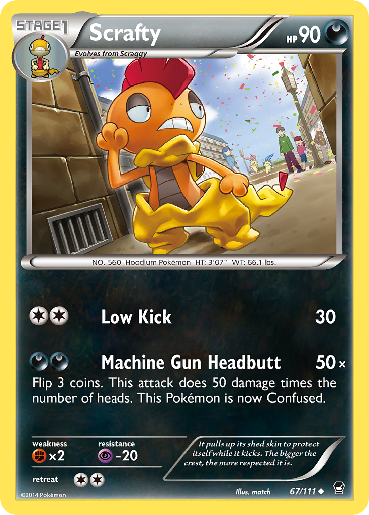 Scrafty (67/111) [XY: Furious Fists] | Exor Games Bridgewater