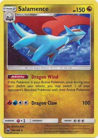 Salamence (106/168) (Cosmos Holo) [Sun & Moon: Celestial Storm] | Exor Games Bridgewater