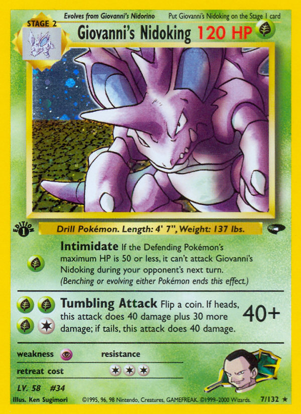 Giovanni's Nidoking (7/132) [Gym Challenge 1st Edition] | Exor Games Bridgewater