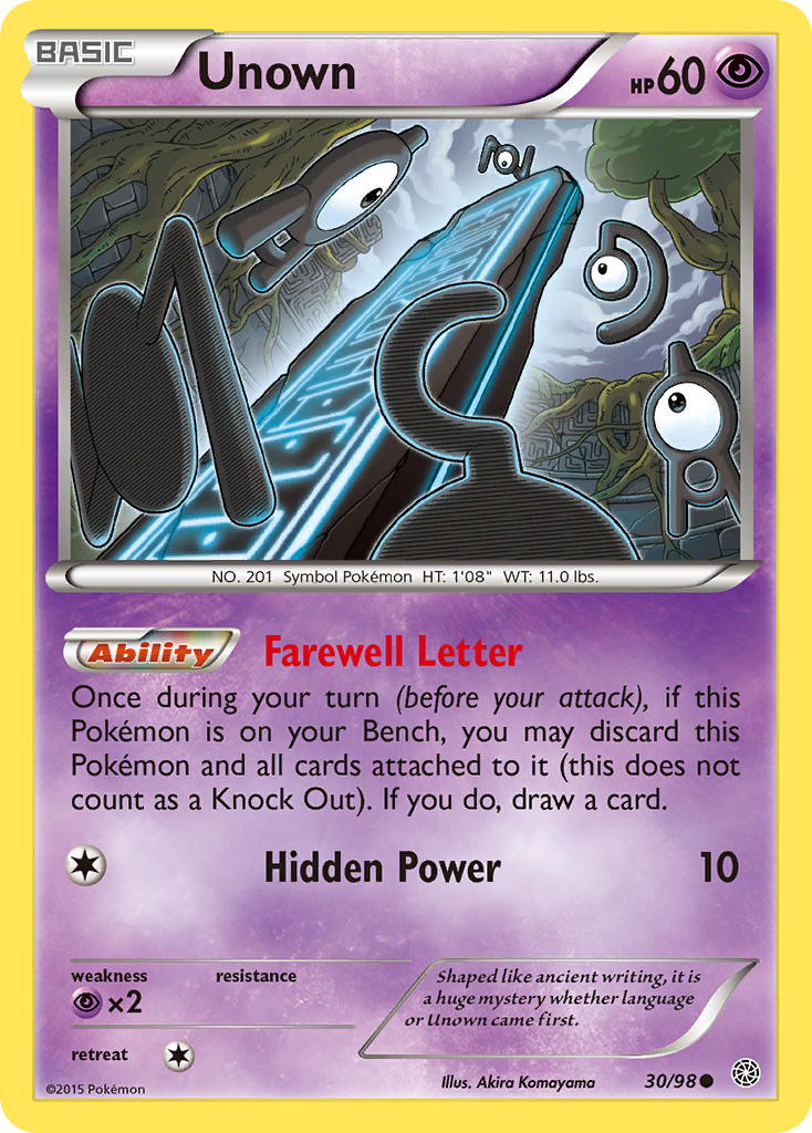 Unown (30/98) [XY: Ancient Origins] | Exor Games Bridgewater