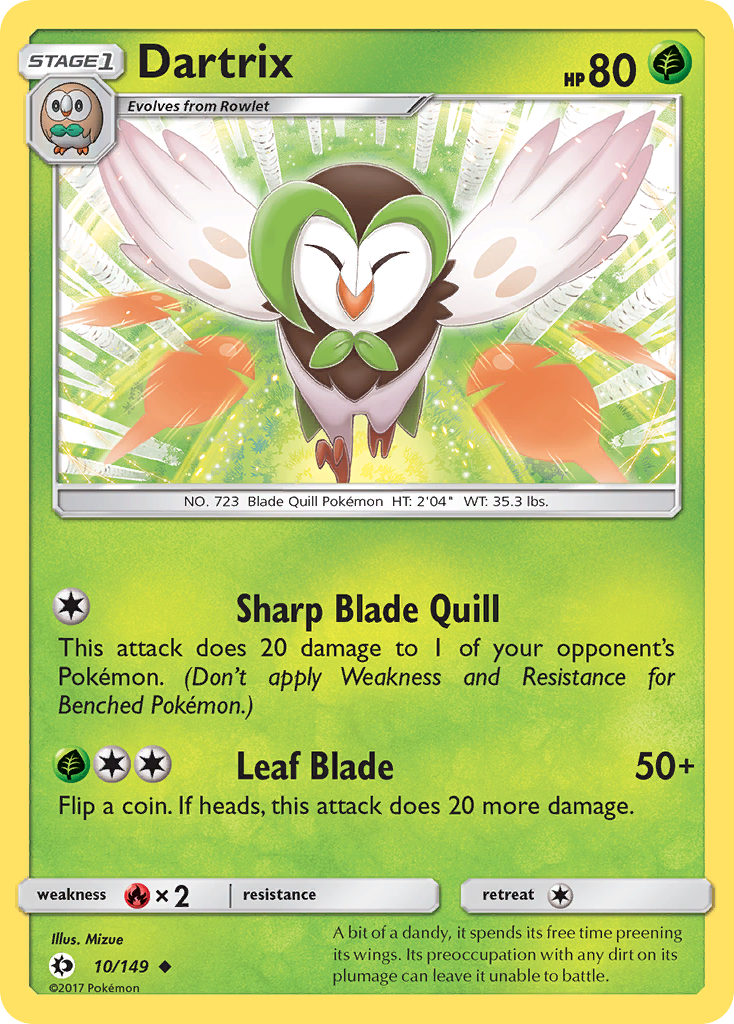 Dartrix (10/149) [Sun & Moon: Base Set] | Exor Games Bridgewater