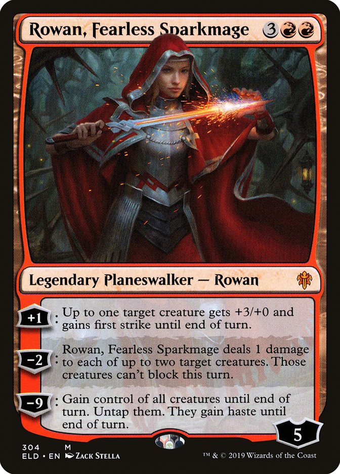 Rowan, Fearless Sparkmage [Throne of Eldraine] | Exor Games Bridgewater