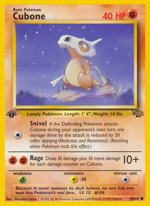 Cubone (50/64) [Jungle 1st Edition] | Exor Games Bridgewater