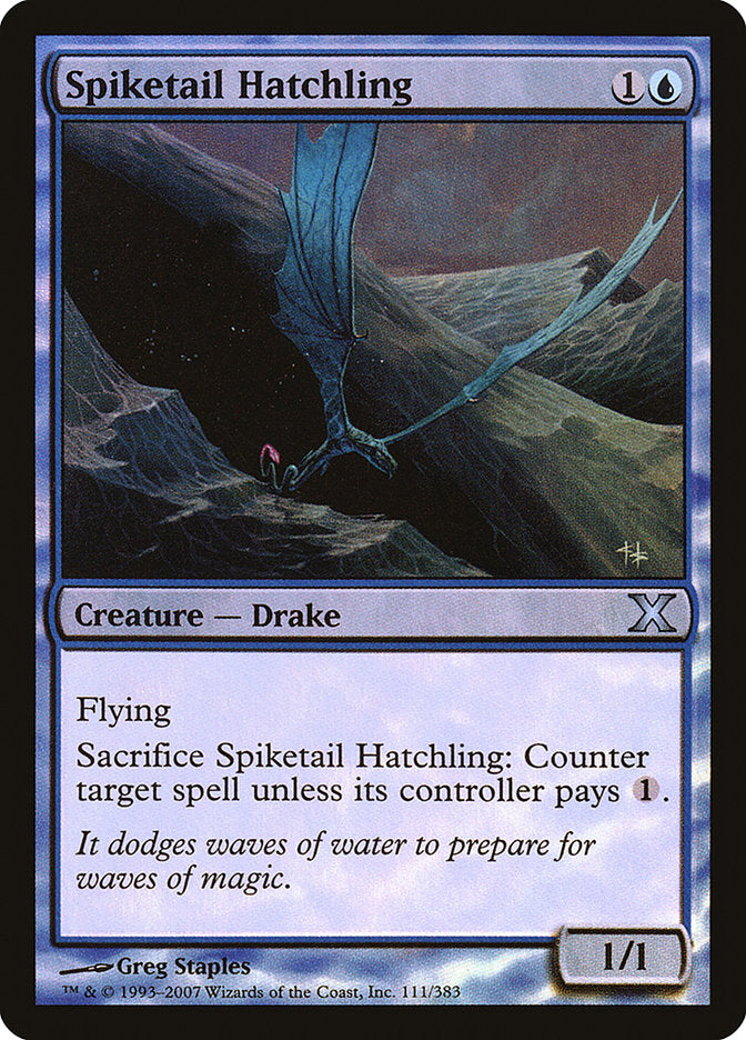 Spiketail Hatchling (Premium Foil) [Tenth Edition] | Exor Games Bridgewater