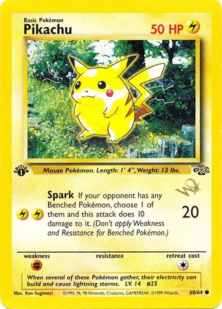 Pikachu (60/64) (W Stamped Promo) [Jungle 1st Edition] | Exor Games Bridgewater