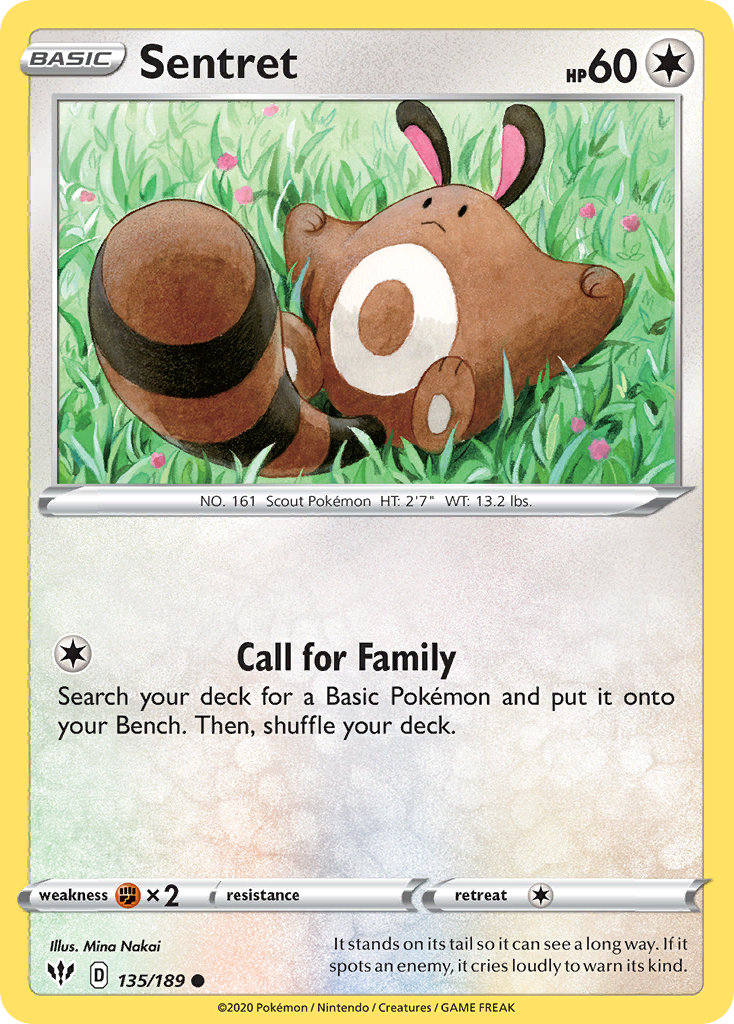 Sentret (135/189) [Sword & Shield: Darkness Ablaze] | Exor Games Bridgewater