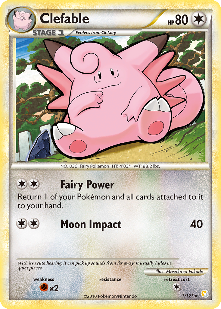 Clefable (3/123) [HeartGold & SoulSilver: Base Set] | Exor Games Bridgewater