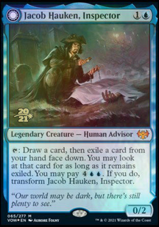 Jacob Hauken, Inspector // Hauken's Insight [Innistrad: Crimson Vow Prerelease Promos] | Exor Games Bridgewater