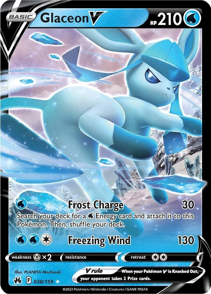 Glaceon V (038/159) [Sword & Shield: Crown Zenith] | Exor Games Bridgewater