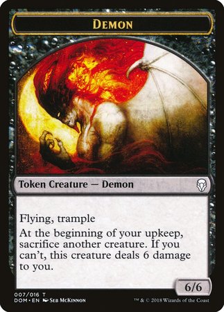 Demon Token [Dominaria Tokens] | Exor Games Bridgewater