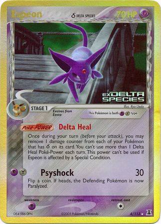 Espeon (4/113) (Delta Species) (Stamped) [EX: Delta Species] | Exor Games Bridgewater