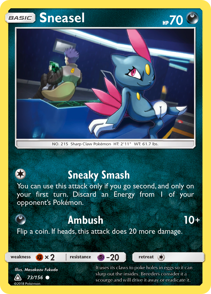Sneasel (73/156) [Sun & Moon: Ultra Prism] | Exor Games Bridgewater