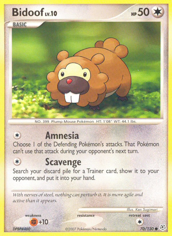 Bidoof (70/130) [Diamond & Pearl: Base Set] | Exor Games Bridgewater