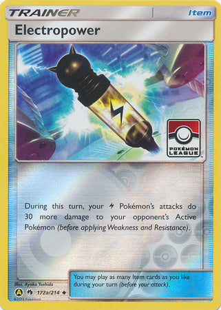 Electropower (172a/214) (League Promo) [Sun & Moon: Lost Thunder] | Exor Games Bridgewater