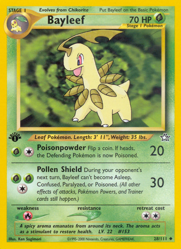 Bayleef (28/111) [Neo Genesis 1st Edition] | Exor Games Bridgewater