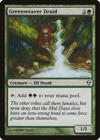 Greenweaver Druid [Zendikar] | Exor Games Bridgewater