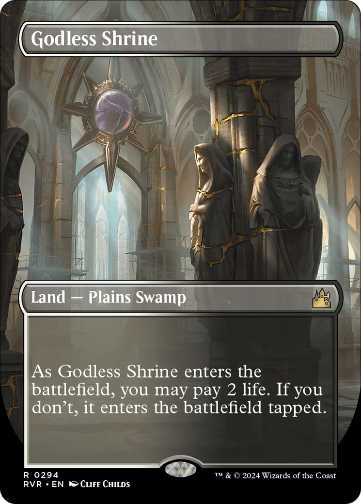 Godless Shrine (Borderless) [Ravnica Remastered] | Exor Games Bridgewater