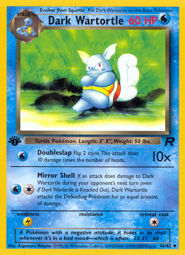 Dark Wartortle (46/82) [Team Rocket 1st Edition] | Exor Games Bridgewater